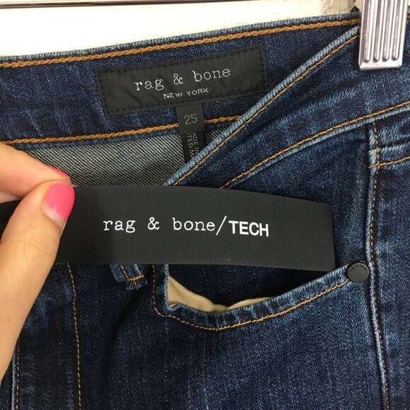NWT Rag & Bone / TECH high rise blue jeans - Picture 4 of 6